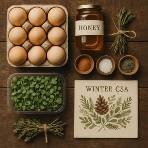 Winter CSA box contents